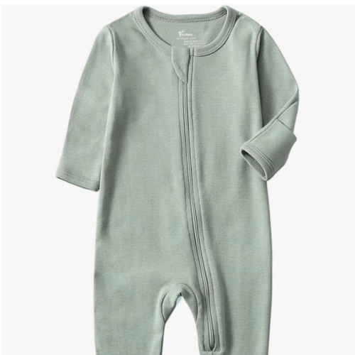 O2 BABY Baby Boys Girls Organic Cotton Zip-Front Sleeper Pajamas, Footed Sleep 'n Play