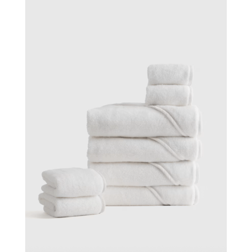 Organic Turkish Cotton Baby Bath Bundle 8-Pack in White