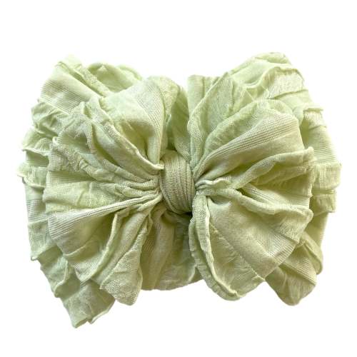 Ruffled Headband- Honeydew