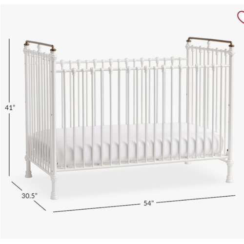 Chris Loves Julia Convertible Iron Crib | Pottery Barn Kids