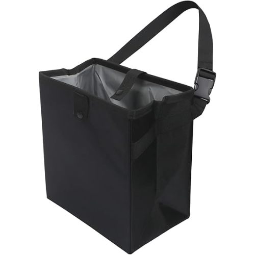 Homelove Car Trash Can, Leak-Proof Waterproof Trash Bin Collapsible Portable Auto Garbage Bag Large Capacity Trashcan Storage Bag Multipurpose Car Organizer Hanging (Black)