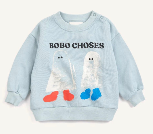 Sweat Ghosts Bobo Choses Organic Cotton Baby | Light blue