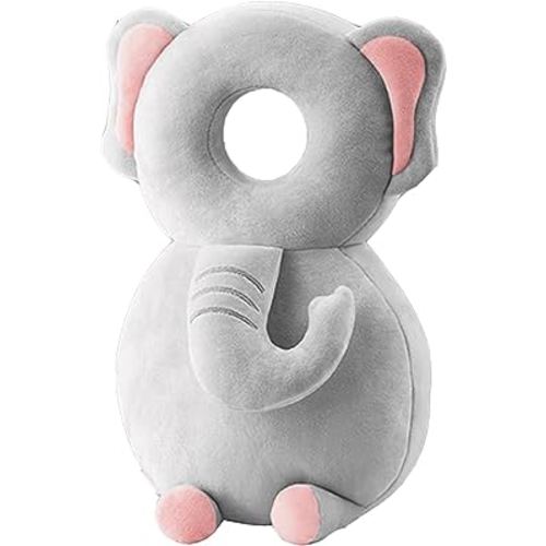 Baby Walker Head Protector Toddler Adjustable Baby Head Protection Backpack Wear Safety Pad (Elephant)