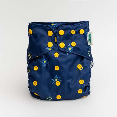 Space and Sky: Essentials Pocket Cloth Diaper with Athletic Wicking Jersey, Grows with your Baby