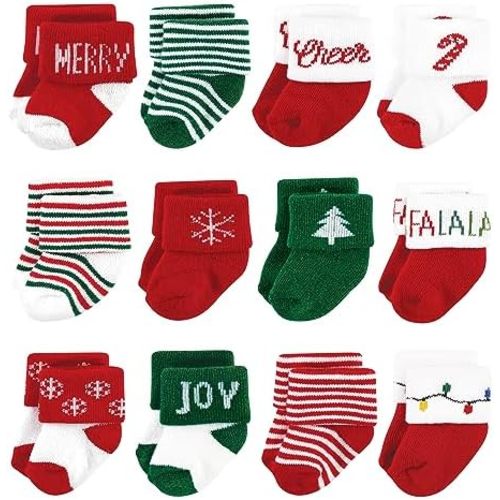 Hudson Baby Baby 8-pack Cotton Rich Newborn and Terry Socks