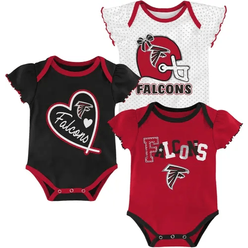 Outerstuff NFL Teams Newborn Baby and Infant Short Sleeve Bodysuit 3-Pack (0-18M)