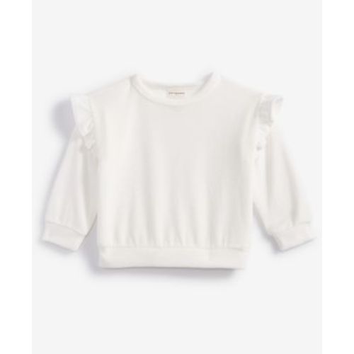 Baby Girls Solid Ruffled Velour Top, Created for Macy's