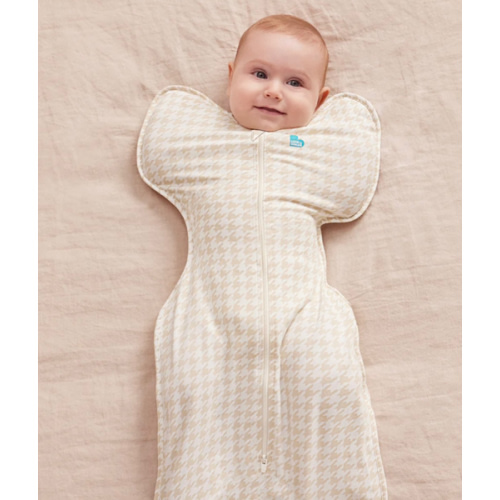 Swaddle Up™ 1.0 TOG Cotton Tan Houndstooth