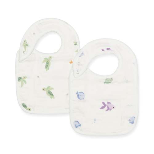 Fish & Turtle Bib Set
