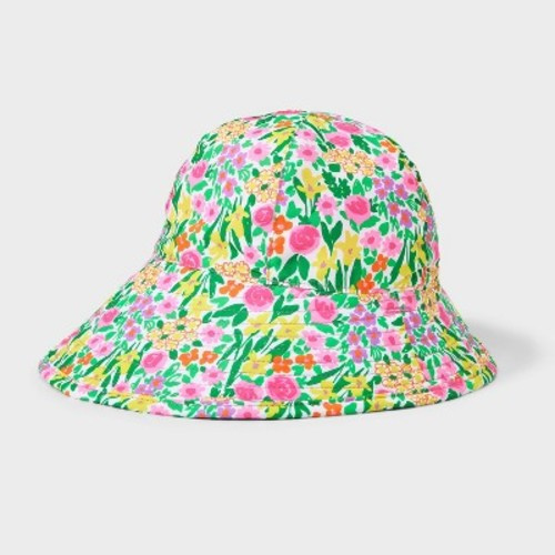 Toddler Girls' Reversible Floral Sun Hat - Cat & Jack™, Size: 6-12M