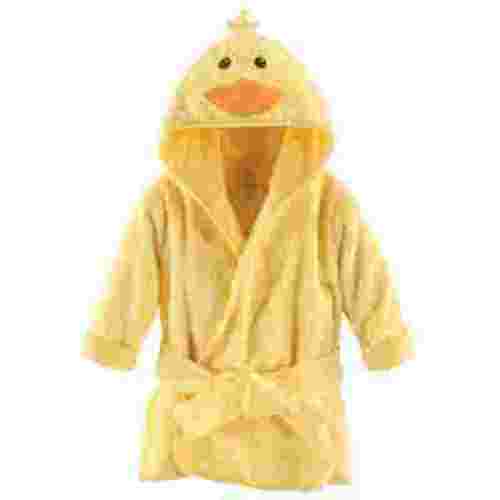 Luvable Friends Baby Unisex Cotton Animal Face Bathrobe, Duck, One Size
