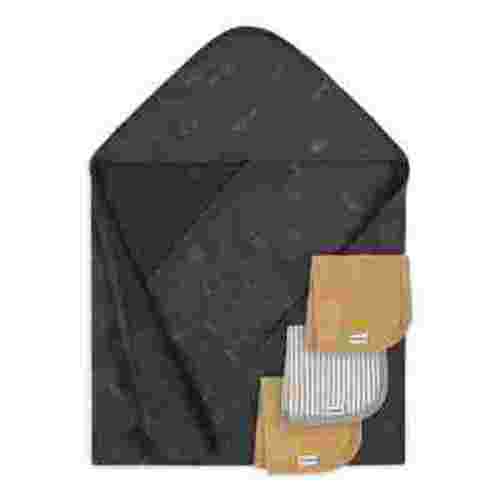Gerber Baby Boy Hooded Towel and Washcloths Set, 4-Piece, One Size