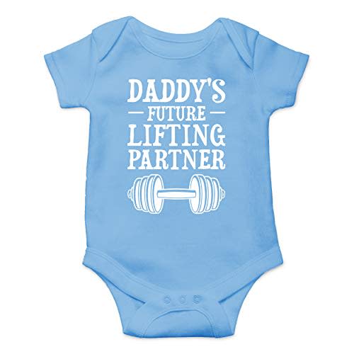 Daddy's Future Lifting Partner - Funny Baby Essentials Bodysuit - Newborn Boy Girl Clothes