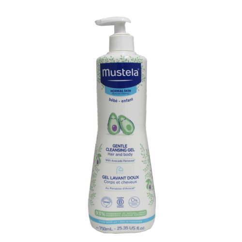 Mustela Baby Gentle Cleansing Gel Hair and Body Wash with Avocado 25.35 Ounce