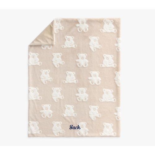 Carved Faux Fur Baby Blanket