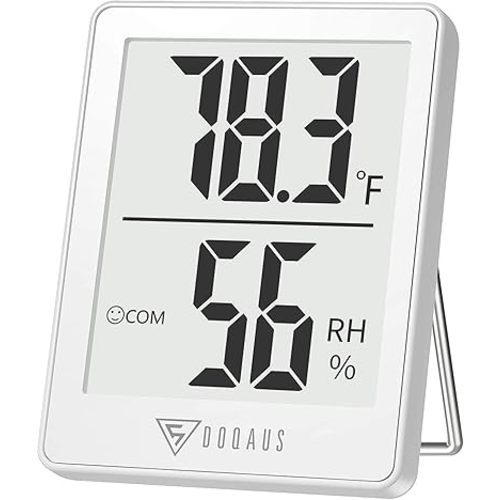 DOQAUS Digital Hygrometer Indoor Thermometer, Humidity Meters, Room Thermometer and Humidity Gauge with Accurate Temperature Humidity Monitor for Home, Greenhouse, Baby Room, Mini Hygrometer for Gifts