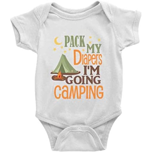 Pack Diaper Going Camping Cute Bodysuit Girl boy Infant Toddler Baby Clothes Creeper