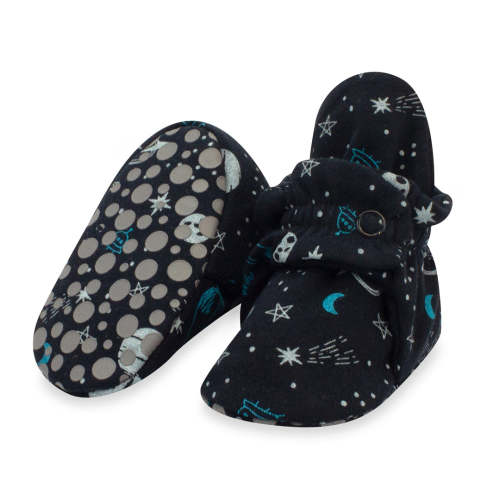 Outer Space Organic Cotton Gripper Baby Bootie – Zutano