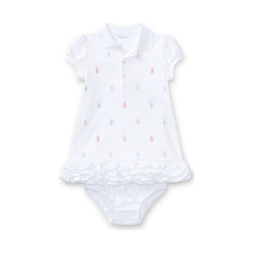 Baby Girls Ruffled Polo Dress & Bloomer