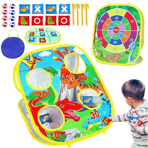 3 in 1 Bean Bag Toss Game, Cornhole Party Games Backyard