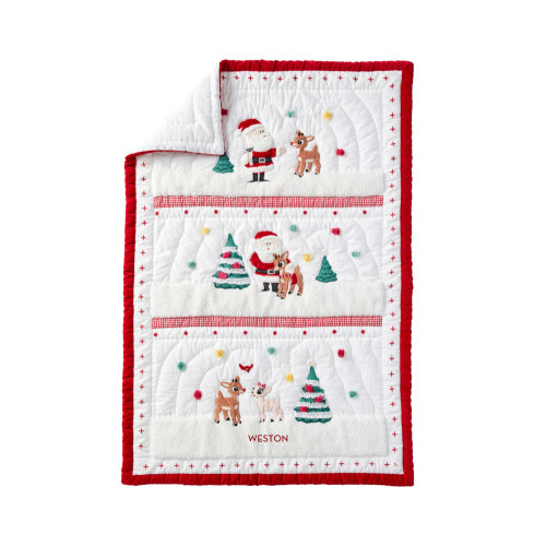 Rudolph® Baby Quilt Holiday Bedding | Pottery Barn Kids