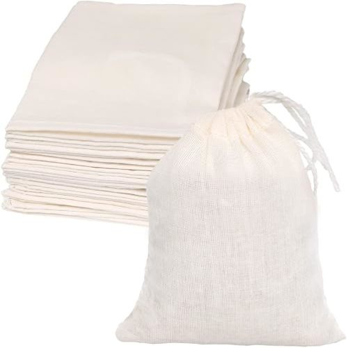 Cotton Bags Muslin Bags Sachet Bag for Home Supplies (6x8 Inch 10 Pack)