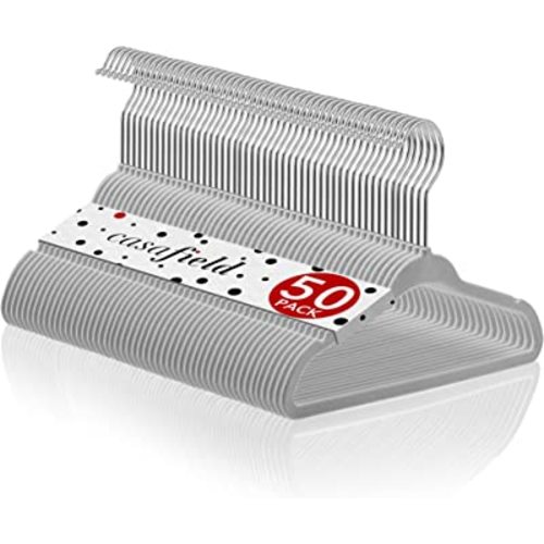 Amazon.com: Casafield 50 Velvet Baby Hangers - 11" Size for Infant & Toddler Clothes - Gray : Home & Kitchen