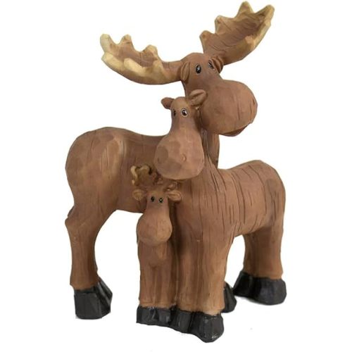 Moose Decor Family Figurine, 7-inches