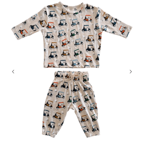 Golf Cart / Organic Long Sleeve Tee & Pant Set