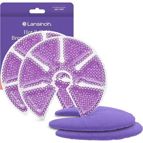 Amazon.com: Lansinoh Breast Therapy Packs with Soft Covers, 2 Pack | Hot and Cold Breast Pads Postpartum Essentials for Nipple Pain Relief, Mastitis, Engorgement, Breastfeeding & Pumping Support