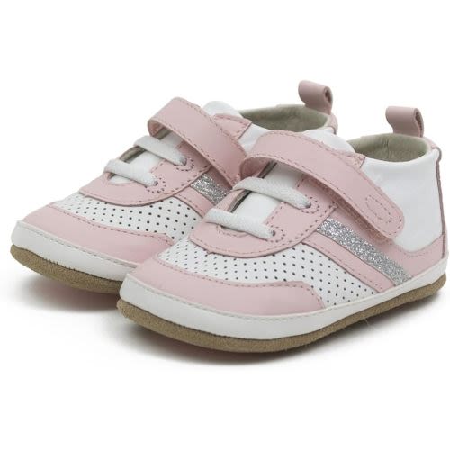 Robeez First Kicks Baby Girl and Unisex Shoes & Sneakers for Infant/Toddlers - 0-24 Months - 3-6 Months Infant - Eliza Pink
