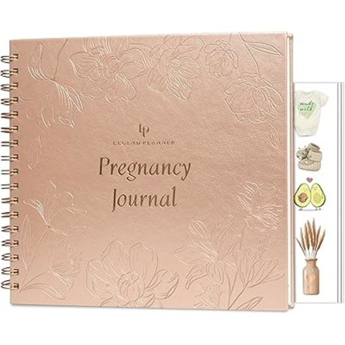 Legend Pregnancy Journal & Memory Book – Keepsake Journal for Documenting Pregnancy Memories & First Time Moms – Baby Planner for Pregnancy Tracking – Hardcover, 11.2”x9.3″ (Rose Gold)