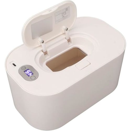 HURRISE Wet Wipe Warmer, Large Capacity LED Screen Heated Wipes Dispenser,Baby Wet Wipes Dispenser Portable Baby Wet Wipes Dispenser Baby Wipe Warmer for Babies