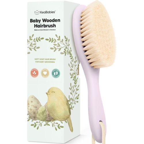 KeaBabies Baby Hair Brush, Thistle