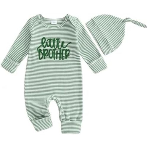 Fall Winter Newborn Clothes Infant Boy Girl Bee Romper Long Sleeve Knit Jumpsuit with Hat Baby Coming Home Outfit