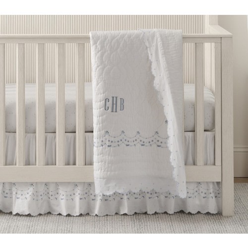 Welcome Home Embroidered Star Baby Quilt | Pottery Barn Kids