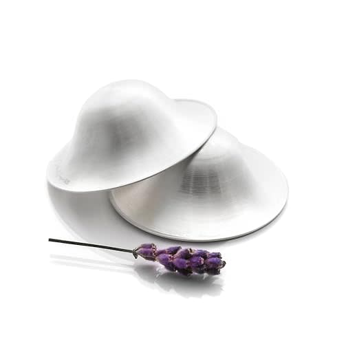 Silver Nursing Cups Nipple Cover Nipple Soother for Newborn Breastfeeding Moms, The Original 925 Silver Nursing Cups