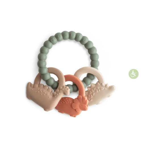 Mushie Teething Ring- Dino