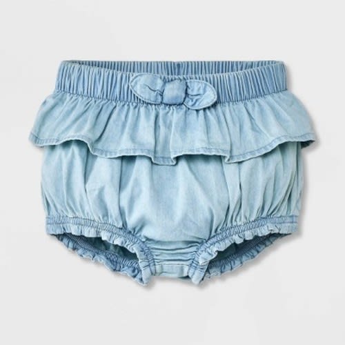 Baby Girls' Fashion Bloomer Jean Shorts - Cat & Jack™ Blue, Size: 6-9M