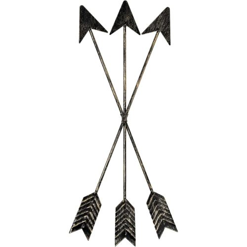 DECORKEY Metal Arrow Wall Decor, Distressed Native American Decor, Wall Hanging Decorative Wall Art for Nursery Gallery Wall, Farmhouse Indoor Outdoor Decoration
