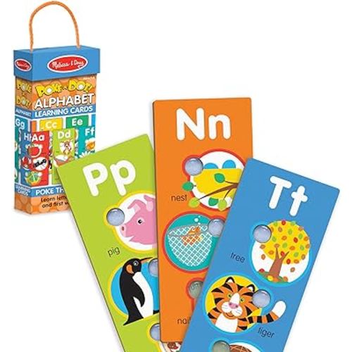 Melissa & Doug Poke-a-Dot Alphabet Learning Cards - Interactive Alphabet-Themed Learning Cards For Toddlers And Preschoolers