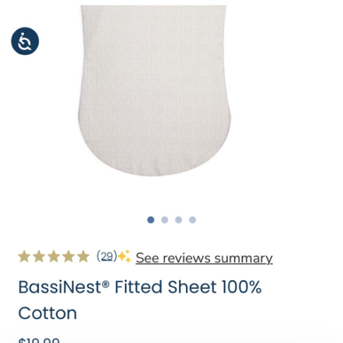 HALO - BassiNest Fitted Sheet 100% Cotton | Herringbone - cream ,