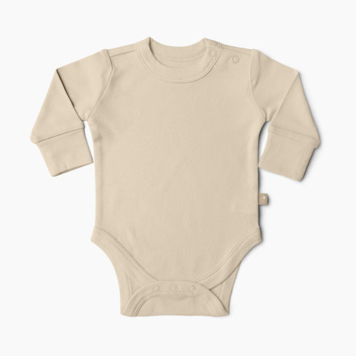 Goumi Kids x Babylist Bamboo & Organic Cotton Long Sleeve Bodysuit - Oat, 0-3M