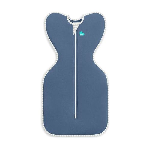 Love to Dream Swaddle UP, Baby Sleep Sack, Self-Soothing Swaddles for Newborns, Improves Sleep, Snug Fit Helps Calm Startle Reflex, New Born Essentials for Baby, 5-8.5 lbs, Denim