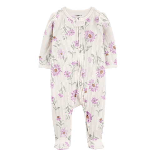 Baby Floral 2-Way Zip Thermal Sleep & Play Pajamas - Carter's | Carter's