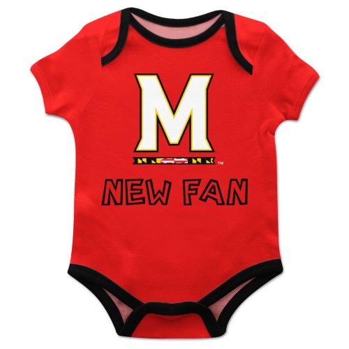 Infant Red Maryland Terrapins New Fan Bodysuit