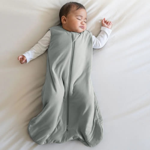 HALO - 1.5 TOG supersoft bamboo wearable blanket, double zipper sleeping bag with weighted feel - green