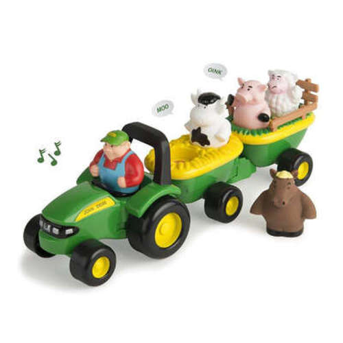TOMY John Deere Toy Plastic Green/Yellow 5 pc