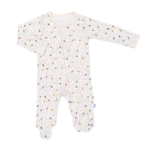 bird song organic cotton magnetic footie