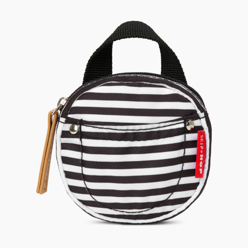 Skip Hop Pacifier Pocket - Black/White Stripe